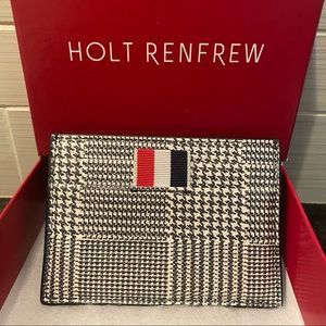 Thom Browne Prince of Wales 4-Bar cardholder